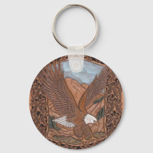 Patriotic Western land, verktygsläder Eagle Nyckelring