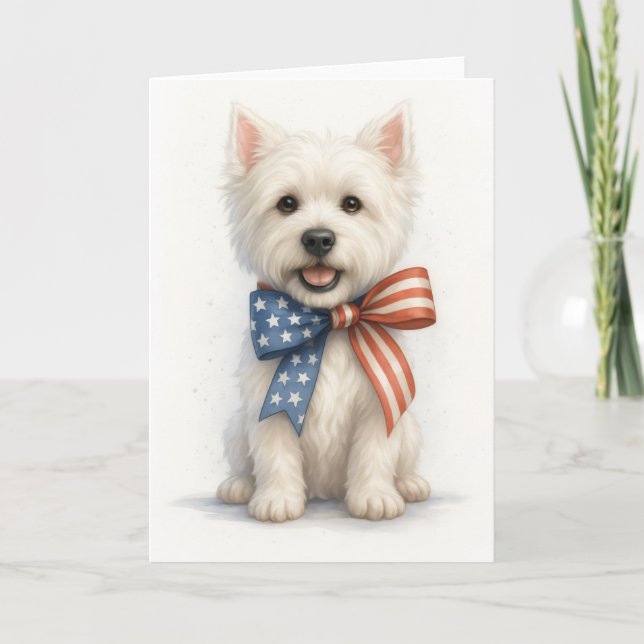 Patriotic Westie Kort (Framsida)