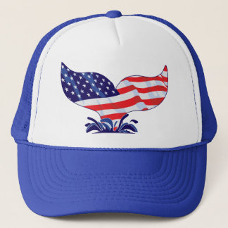 Patriotic Whale Svan Truckerkeps