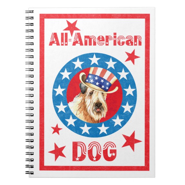 Patriotic Wheaten Anteckningsbok (Framsidan)