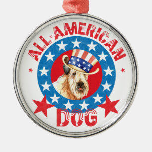 Patriotic Wheaten Julgransprydnad Metall