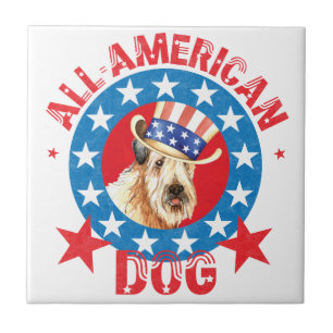 Patriotic Wheaten Kakelplatta