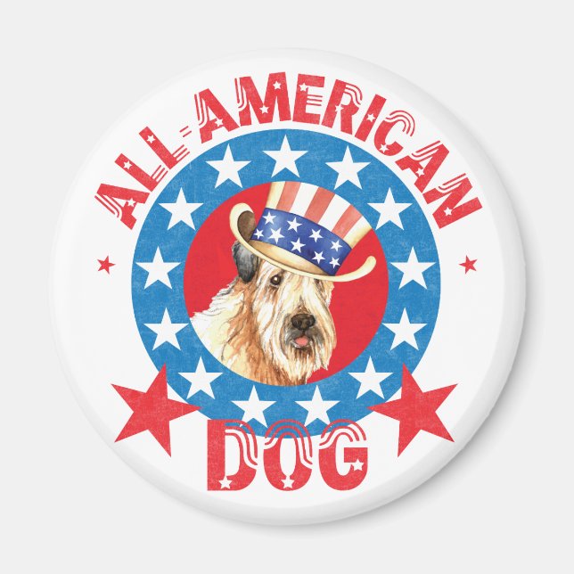 Patriotic Wheaten Magnet (Framsidan)