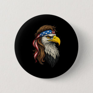 Patriotic White Head Eagle Us Flagga Bandana Mulle Knapp