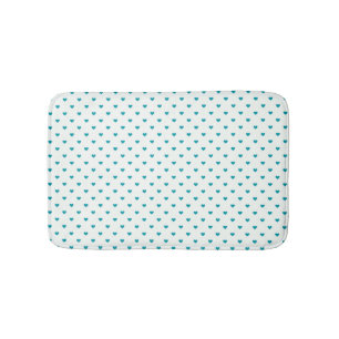 Patriotic White och Blue Heart Shape Badrumsmatta