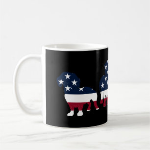 Patriotic Wiener Hundar, fjärde juli Kaffemugg