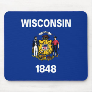 Patriotic Wisconsin Statlig flagga Musmatta