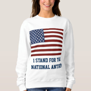 Patriotic Womans sötskjorta med amerikansk Flagga T-shirt