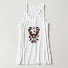 Patriotic Women's 4:e juli Shirt Linne Med Racerback