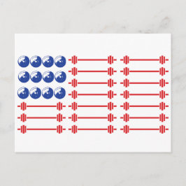 Patriotic Workout Vykort