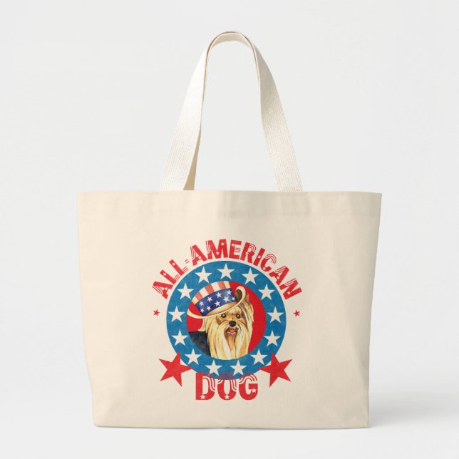 Patriotic Yorkie Jumbo Tygkasse (Framsidan)