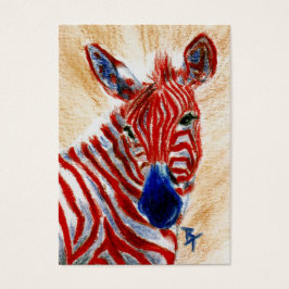 Patriotic Zebra ArtCard Visitkort