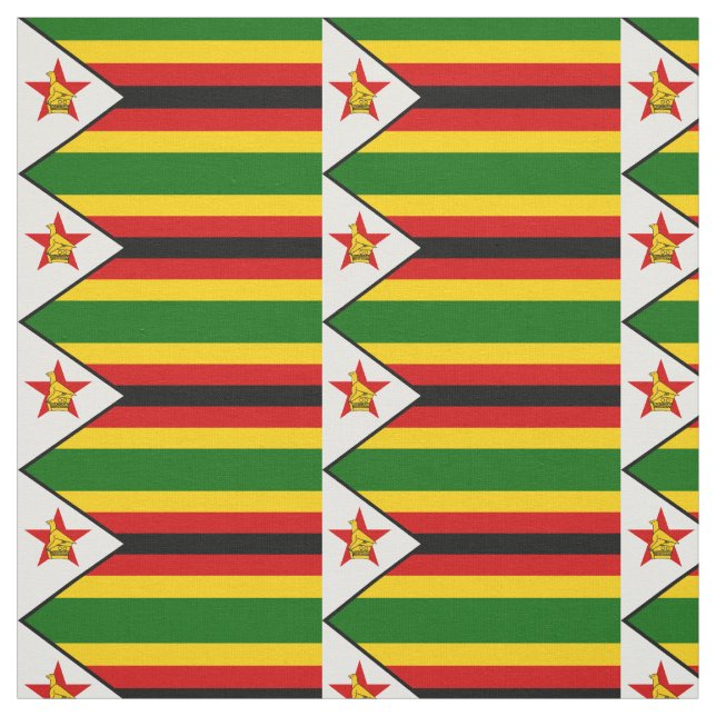 Patriotic Zimbabwe Flagga Tyg (Provkarta)