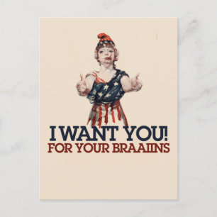 Patriotic Zombie Vykort