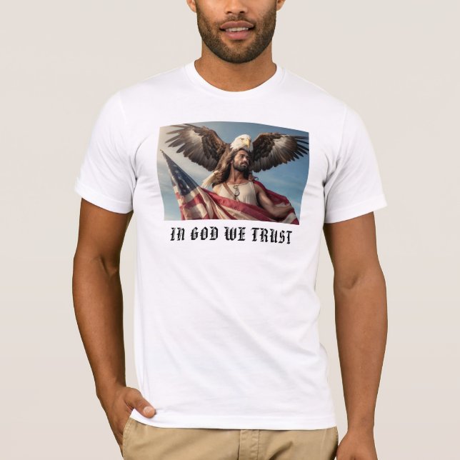 *~* PatrioticShirt American Flagga AP27 Eagle Mana T Shirt (Framsida)