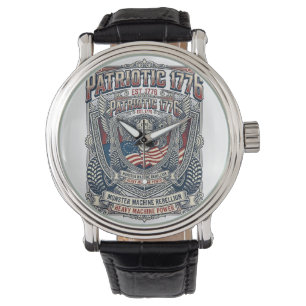 Patriotisk 1776 Off Road Döskalle Monster Truck He Armbandsur