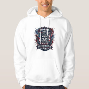 Patriotisk 1776 Off Road Döskalle Monster Truck He Hoodie