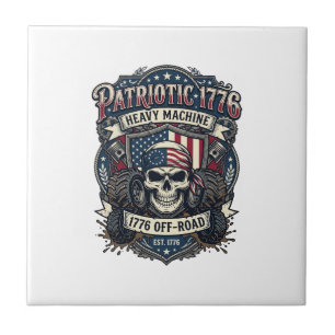 Patriotisk 1776 Off Road Döskalle Monster Truck He Kakelplatta