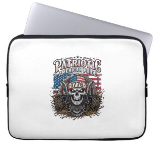 Patriotisk 1776 Off Road Döskalle Monster Truck He Laptop Fodral
