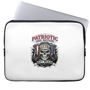 Patriotisk 1776 Off Road Döskalle Monster Truck He Laptop Fodral
