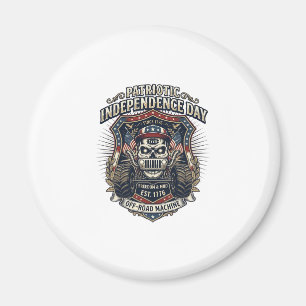 Patriotisk 1776 Off Road Döskalle Monster Truck He Magnet