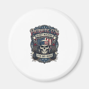 Patriotisk 1776 Off Road Döskalle Monster Truck He Magnet