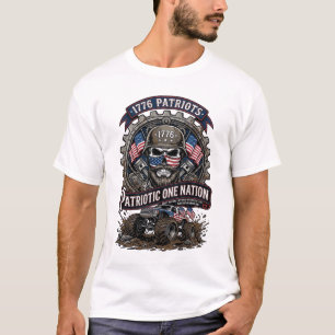 Patriotisk 1776 Off Road Döskalle Monster Truck He T Shirt
