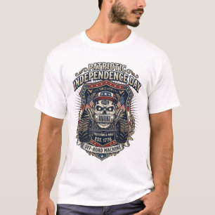 Patriotisk 1776 Off Road Döskalle Monster Truck He T Shirt