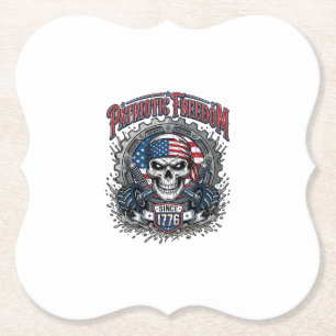 Patriotisk 1776 Off Road Döskalle Monster Truck Underlägg Papper