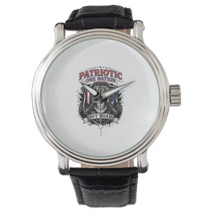Patriotisk 1776 Off Road Skalle Monster Truck Heav Armbandsur