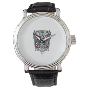 Patriotisk 1776 Off Road Skalle Monster Truck Heav Armbandsur