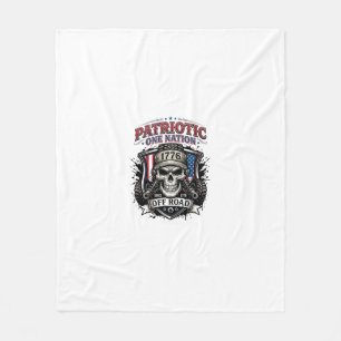 Patriotisk 1776 Off Road Skalle Monster Truck Heav Fleecefilt