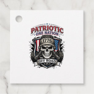 Patriotisk 1776 Off Road Skalle Monster Truck Heav Gåvor Etiketter