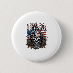 Patriotisk 1776 Off Road Skalle Monster Truck Heav Knapp