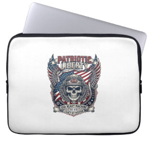 Patriotisk 1776 Off Road Skalle Monster Truck Heav Laptop Fodral