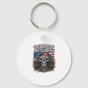 Patriotisk 1776 Off Road Skalle Monster Truck Heav Nyckelring