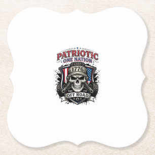 Patriotisk 1776 Off Road Skalle Monster Truck Heav Underlägg Papper