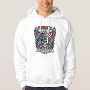 Patriotisk 1776 Off Road Skalle Monster Truck Tung Hoodie