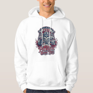 Patriotisk 1776 Off Road Skalle Monster Truck Tung Hoodie
