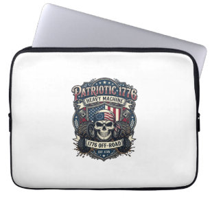 Patriotisk 1776 Off Road Skalle Monster Truck Tung Laptop Fodral