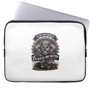 Patriotisk 1776 Off Road Skalle Monster Truck Tung Laptop Fodral