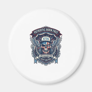Patriotisk 1776 Off Road Skalle Monster Truck Tung Magnet