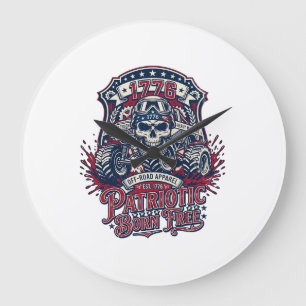 Patriotisk 1776 Off Road Skalle Monster Truck Tung Stor Klocka