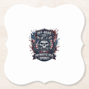 Patriotisk 1776 Off Road Skalle Monster Truck Tung Underlägg Papper