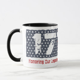 Patriotisk 1776 slitflagga  mugg
