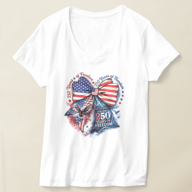 Patriotisk 250-årsdag t shirt (Laydown)