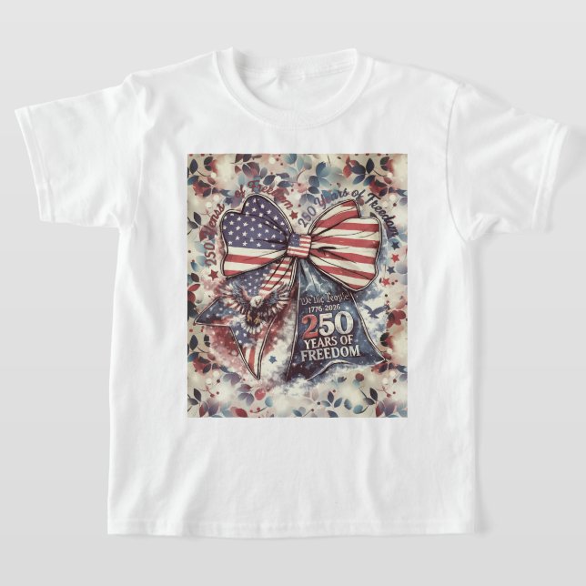 Patriotisk 250-årsdag t shirt (Laydown)