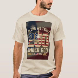 Patriotisk 250-årsjubileumsdesign t shirt