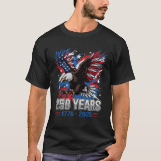 Patriotisk 250-årsjubileumsörn Grafisk T-shirt