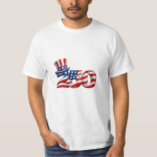 Patriotisk 250 Farbror Sam-hatt T-shirt